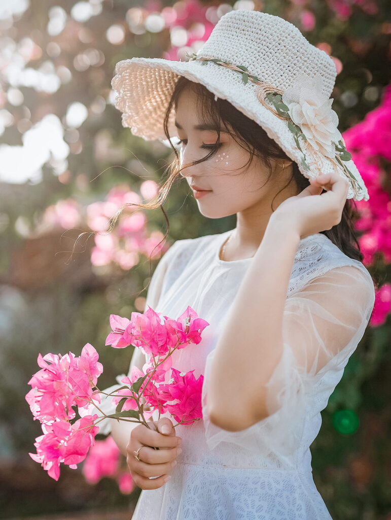 The Most Beautiful Girl with Awesome Flowers